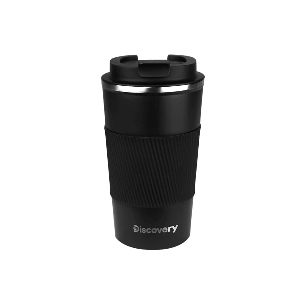 Vaso Térmico Discovery Mug Coffe Doble Acero Inoxidable 510 ML con tapa — Negro