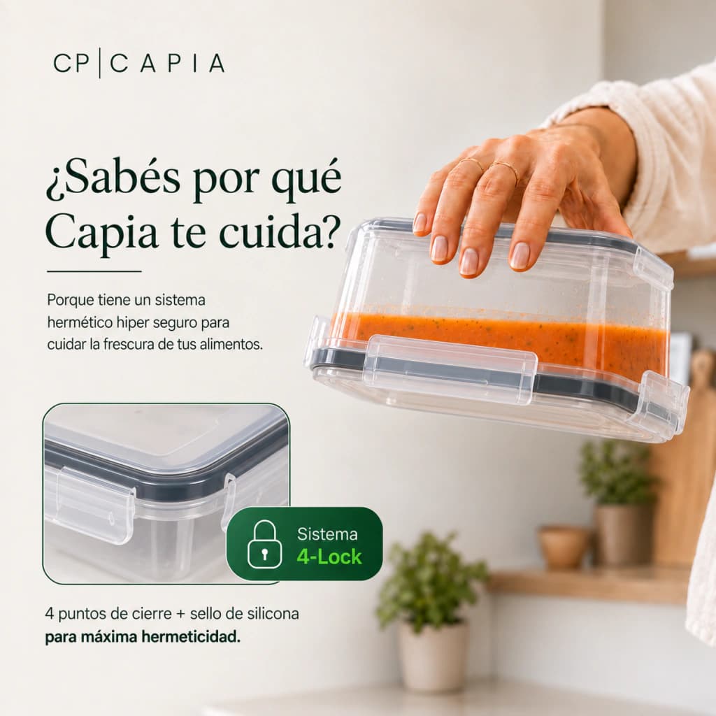 Set x24 Tápers Herméticos Capia BPA Free + Etiquetas y Marcador