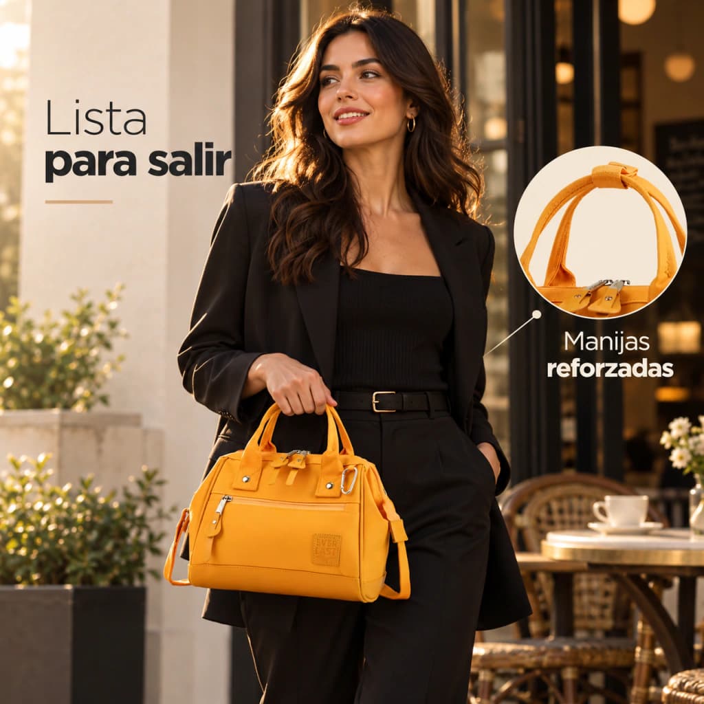 Morral Boca de Pez Everlast ecocuero PU – Cartera mujer cruzada urbana