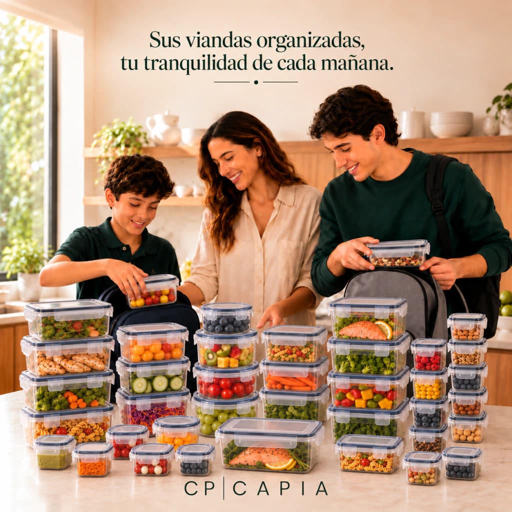 Set x34 Contenedores Herméticos Capia Línea Orquídea BPA Free