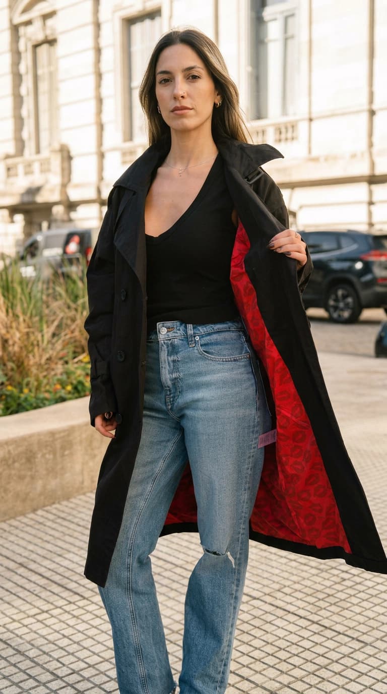 Trench | Oreiro Love — Negro / Lisa / S