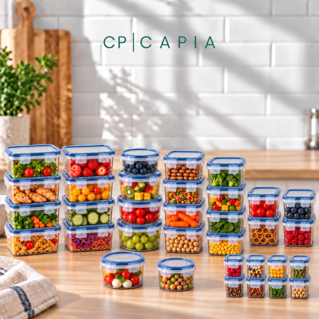 Set x34 Contenedores Herméticos Capia Línea Orquídea BPA Free
