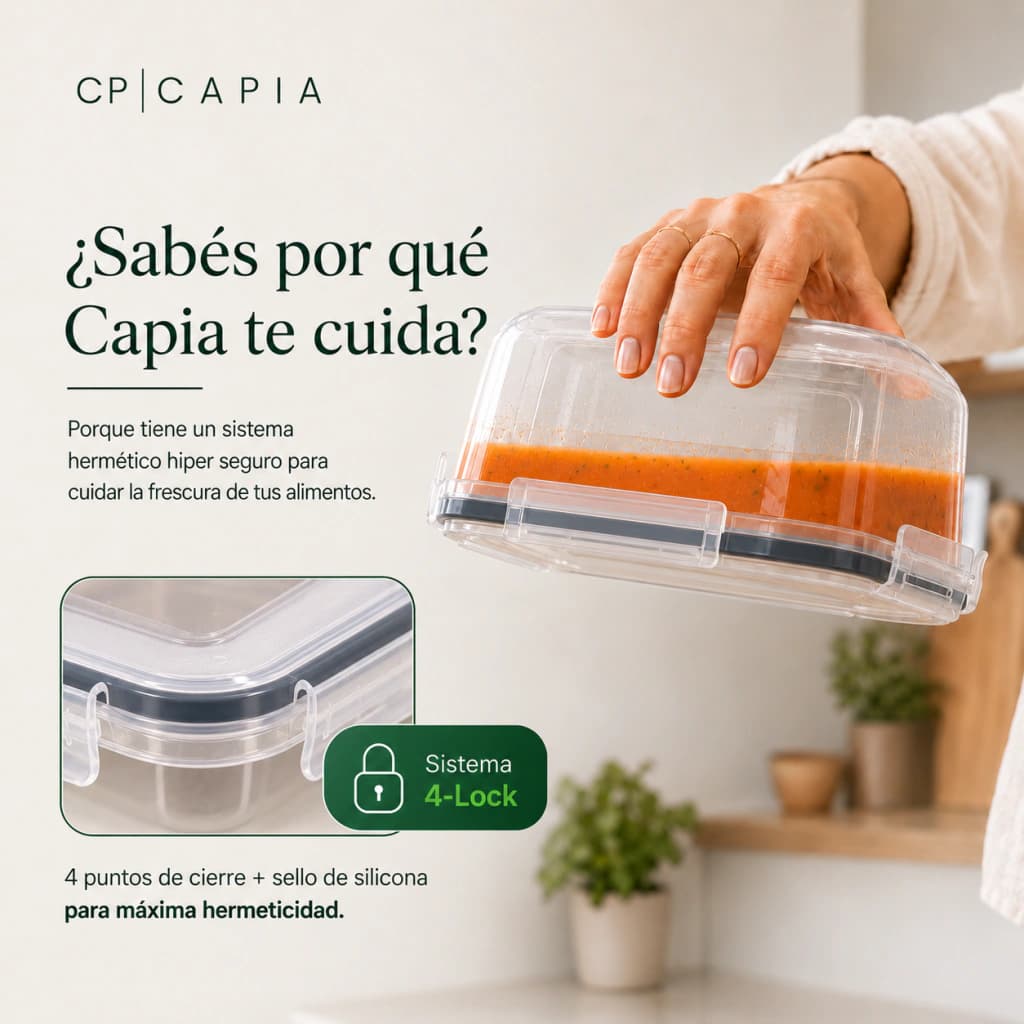 Set x12 Tápers Herméticos Capia BPA Free + Etiquetas y Marcador