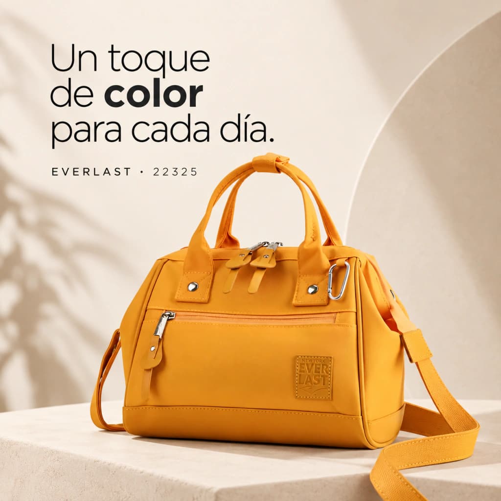 Morral Boca de Pez Everlast ecocuero PU – Cartera mujer cruzada urbana