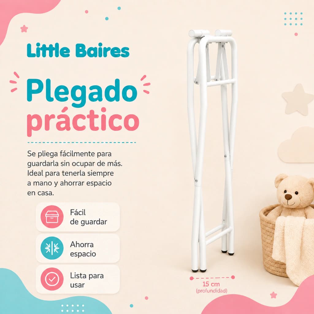 Bañera Plegable Bebé Moonie con Soporte y Termómetro