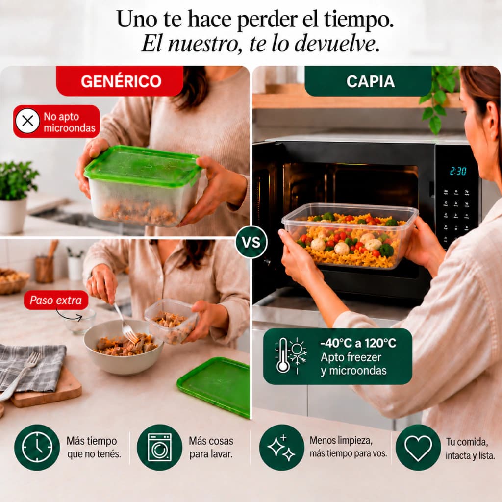 Set x12 Tápers Herméticos Capia BPA Free + Etiquetas y Marcador