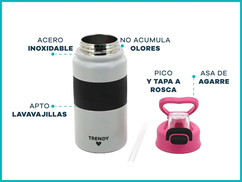 Botella termica Trendy 18441 — Rosa