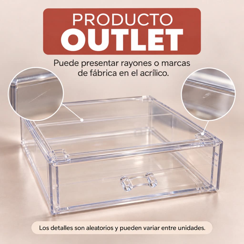 Organizador Colombraro Acrílico Cosméticos con Cajón | OUTLET