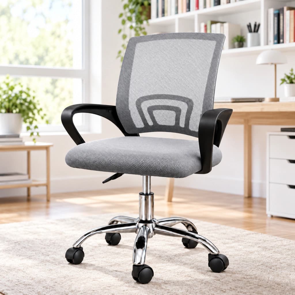 Silla De Escritorio Orion — Gris / Malla