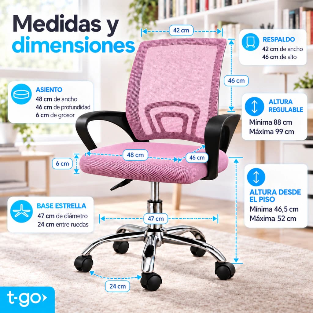 Silla De Escritorio Orion — Negro / Malla