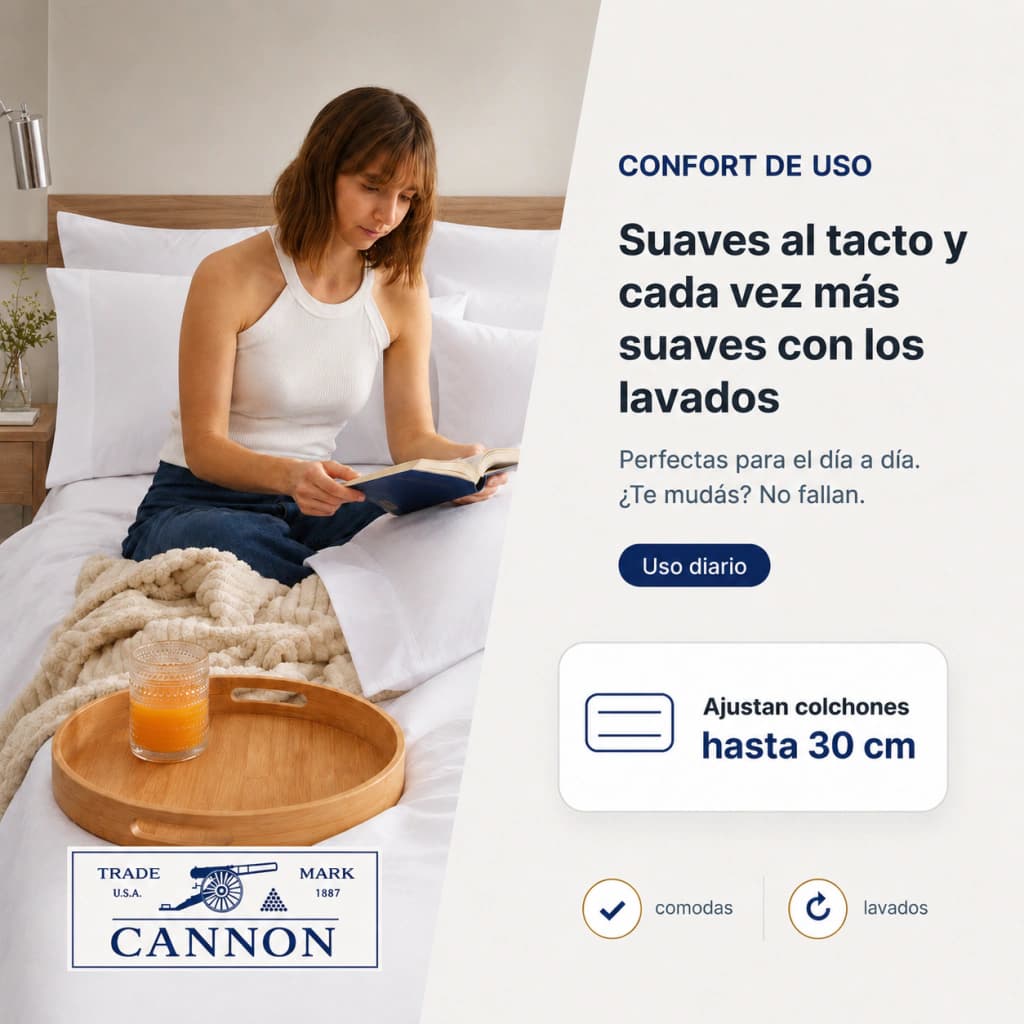 Juego de Sábanas Queen Size | 100% Algodón | Cannon Fieldcrest — Gris