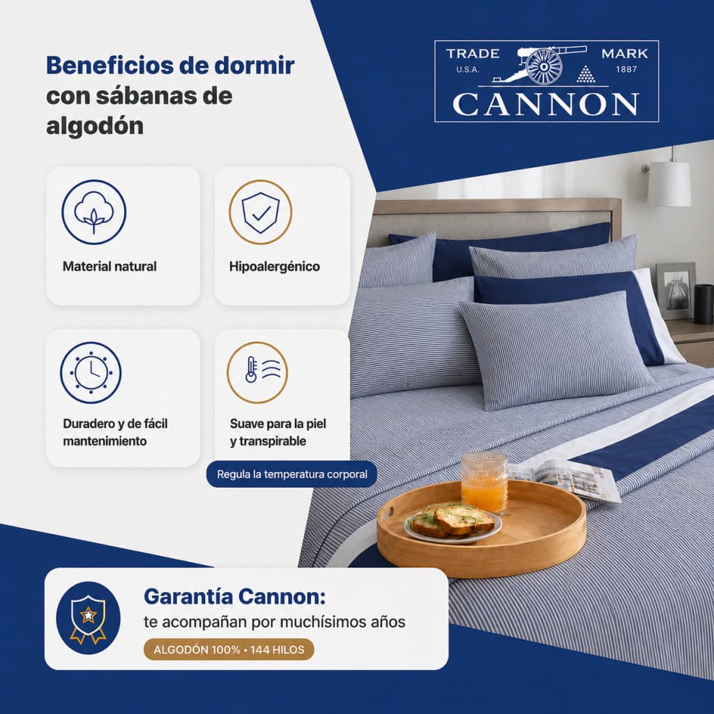 Juego de Sábanas Full 2 Plazas | 100% Algodón | Cannon Fieldcrest — Gris