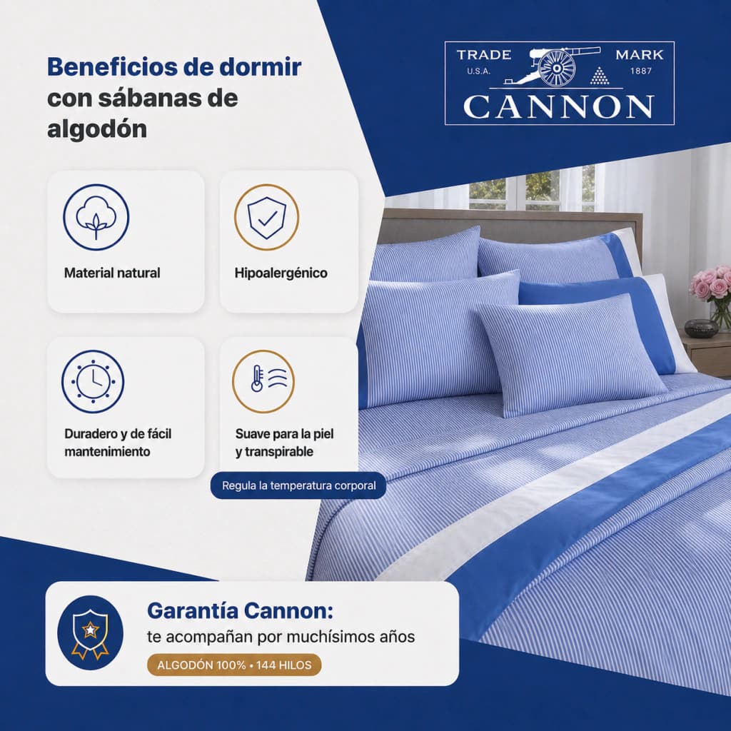 Juego de Sábanas Queen Size | 100% Algodón | Cannon Fieldcrest — Gris