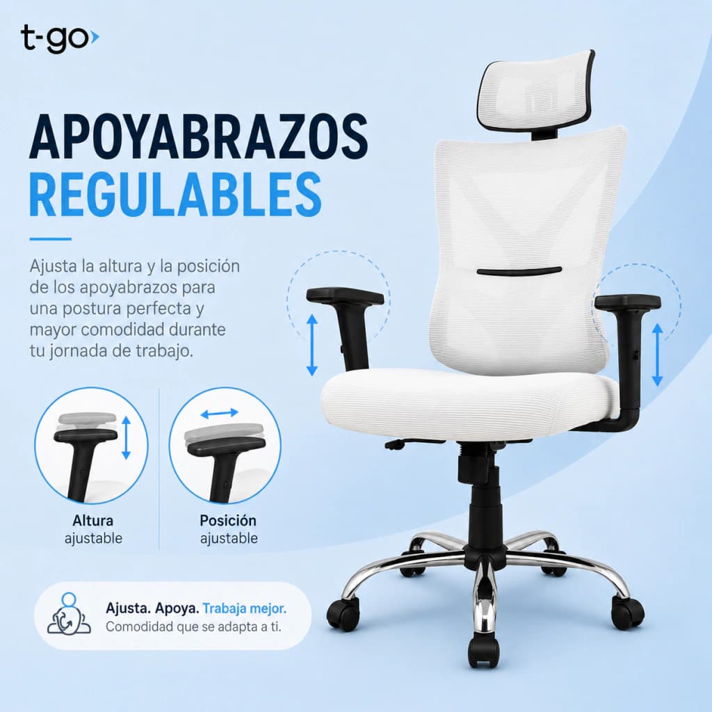 Silla De Escritorio Ergo Supreme — Negro / Malla