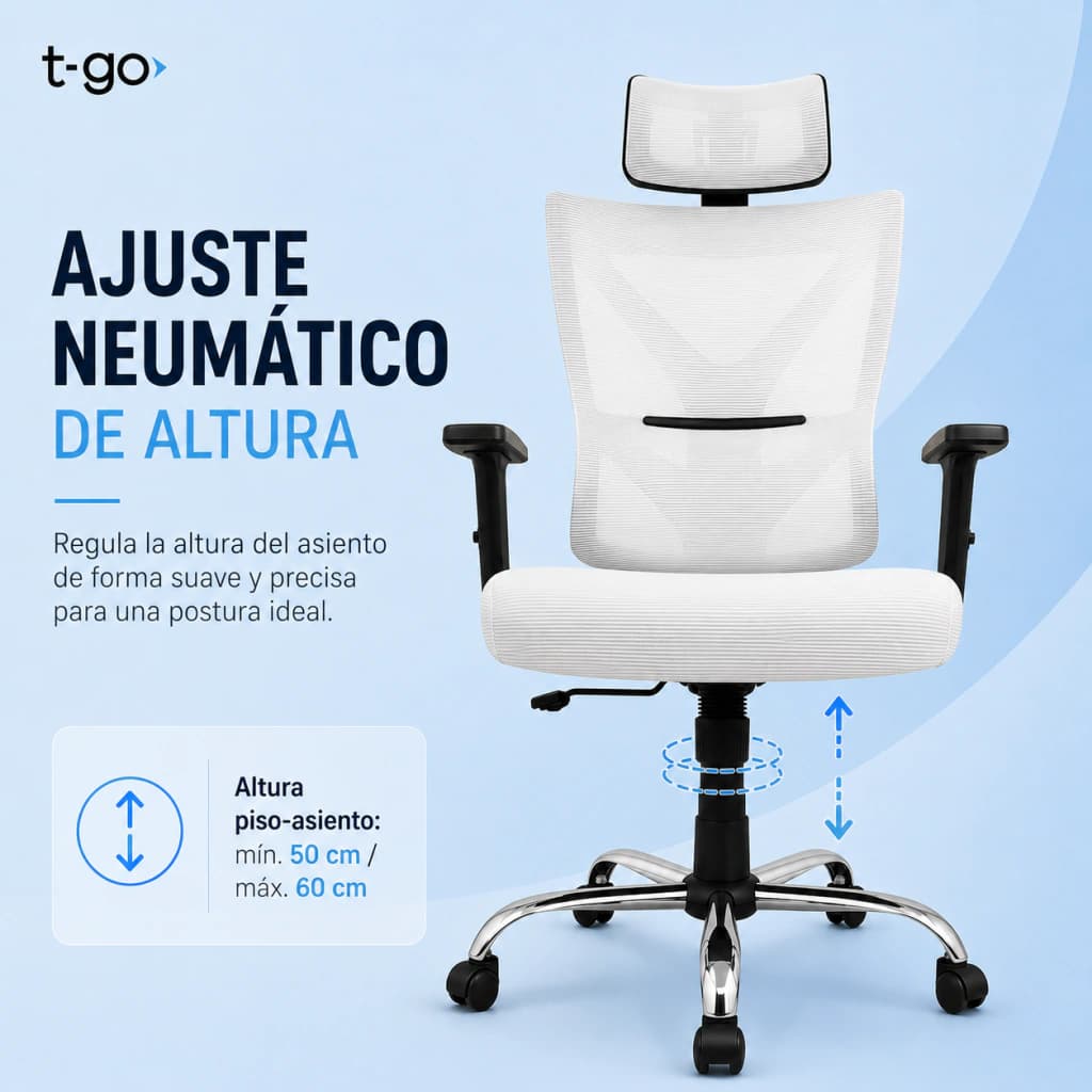 Silla De Escritorio Ergo Supreme — Negro / Malla