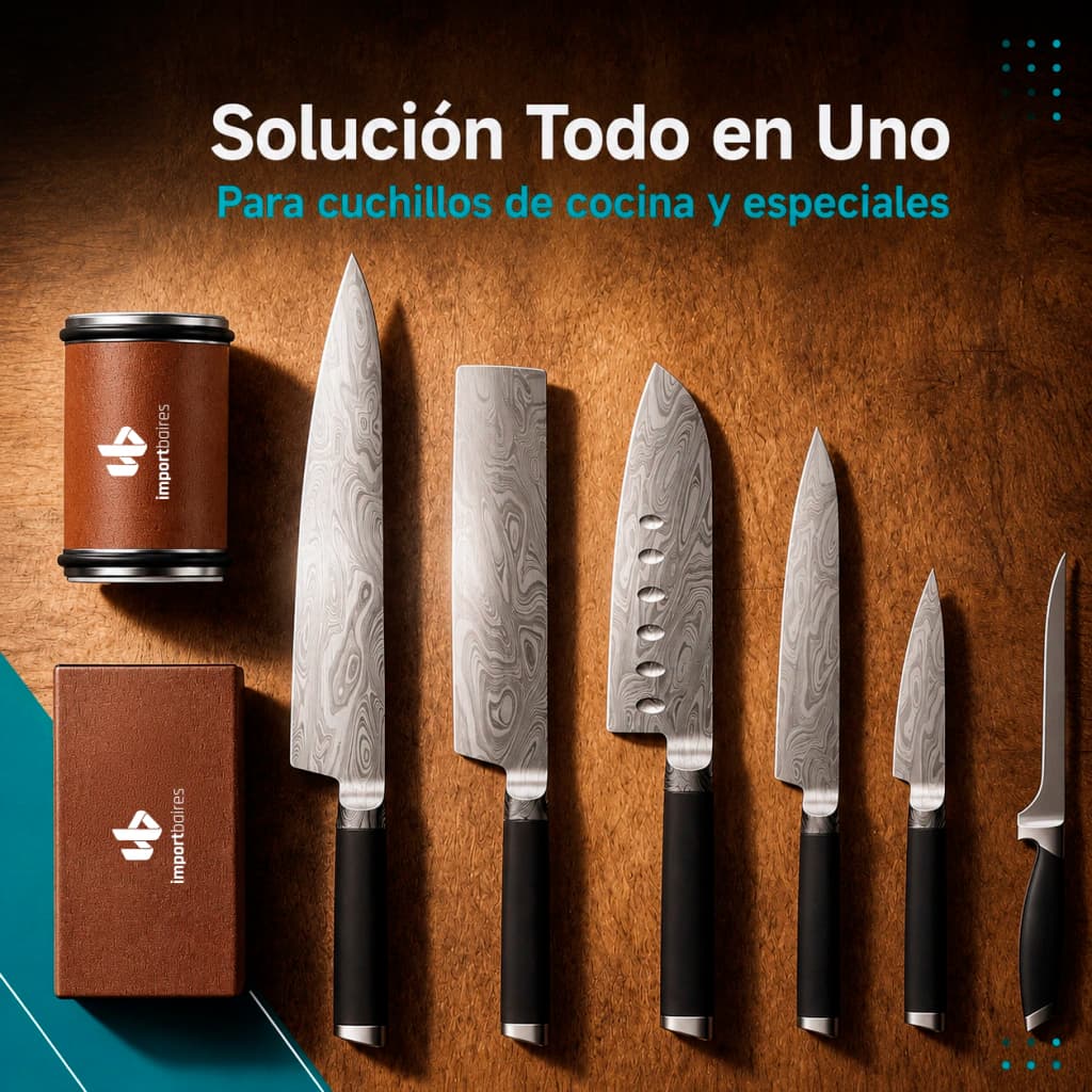 Afilador de Cuchillos Rodante Magnético Premium | Discos de Diamante