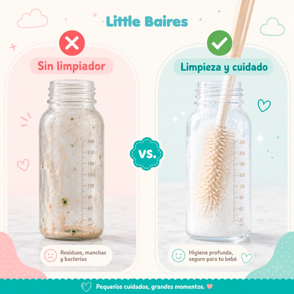 Set Limpia Mamaderas 4 en 1 con Dispenser | Silicona BPA Free