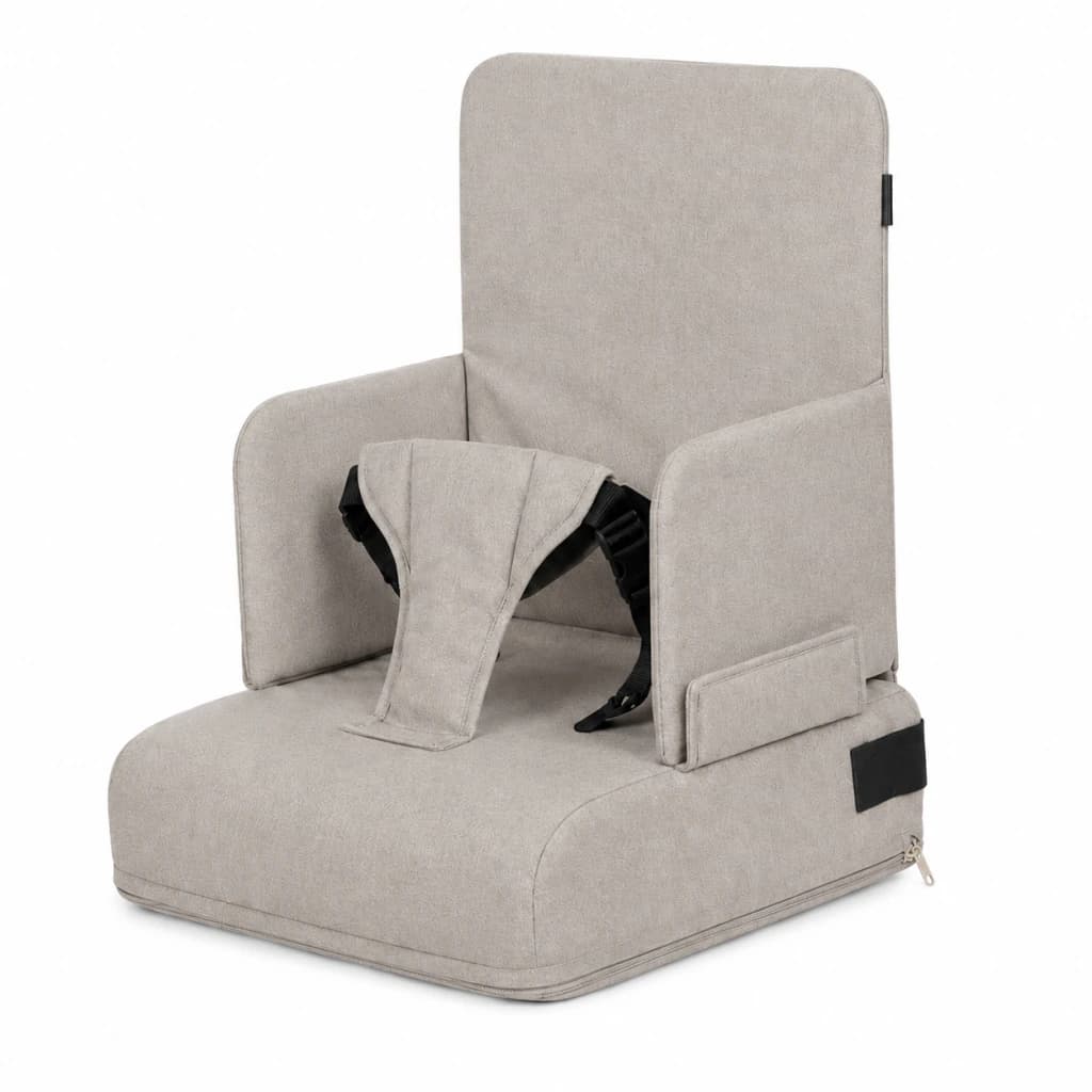 Asiento Elevador Bebé Plegable y Portátil | Little Booster — Gris