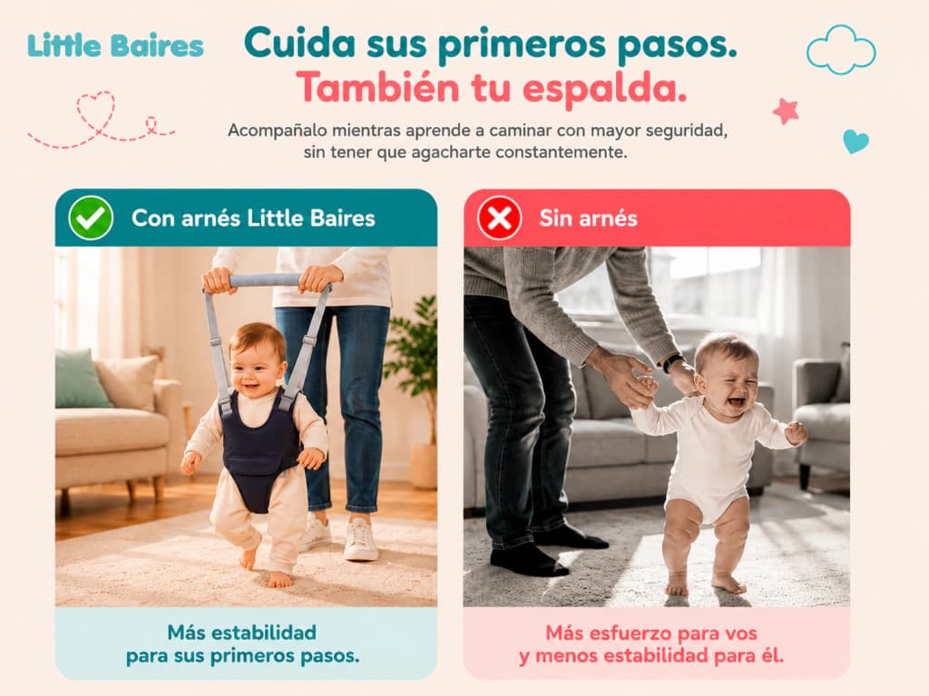 Arnés Caminador Bebé Primeros Pasos Little Steps | Evolutivo — Azul