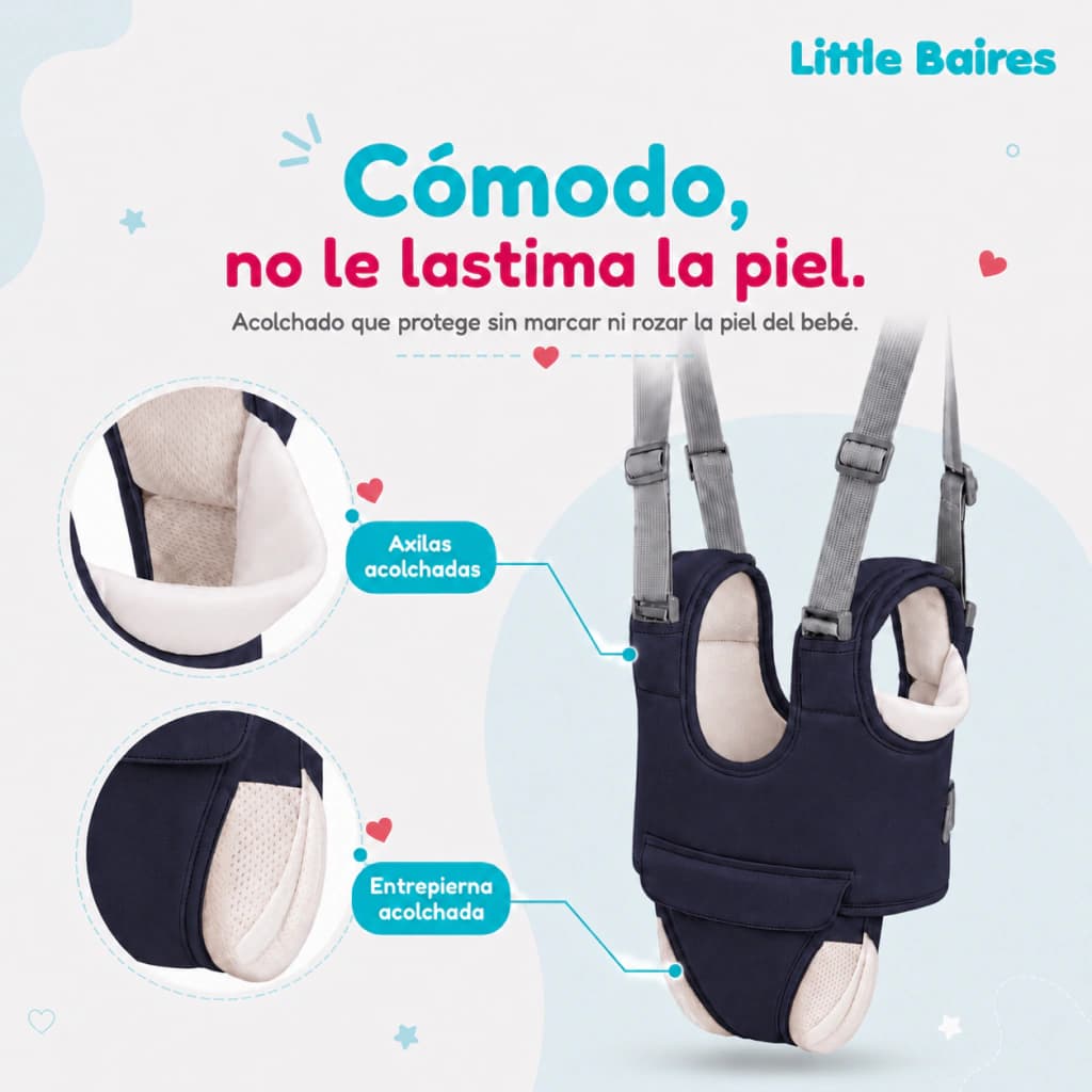 Arnés Caminador Bebé Primeros Pasos Little Steps | Evolutivo — Azul