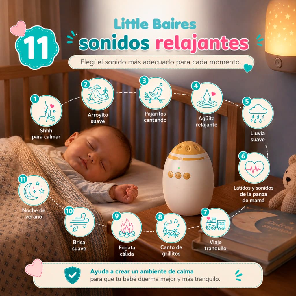 Mecedor Automático Portátil para Cochecito | USB y Sonidos