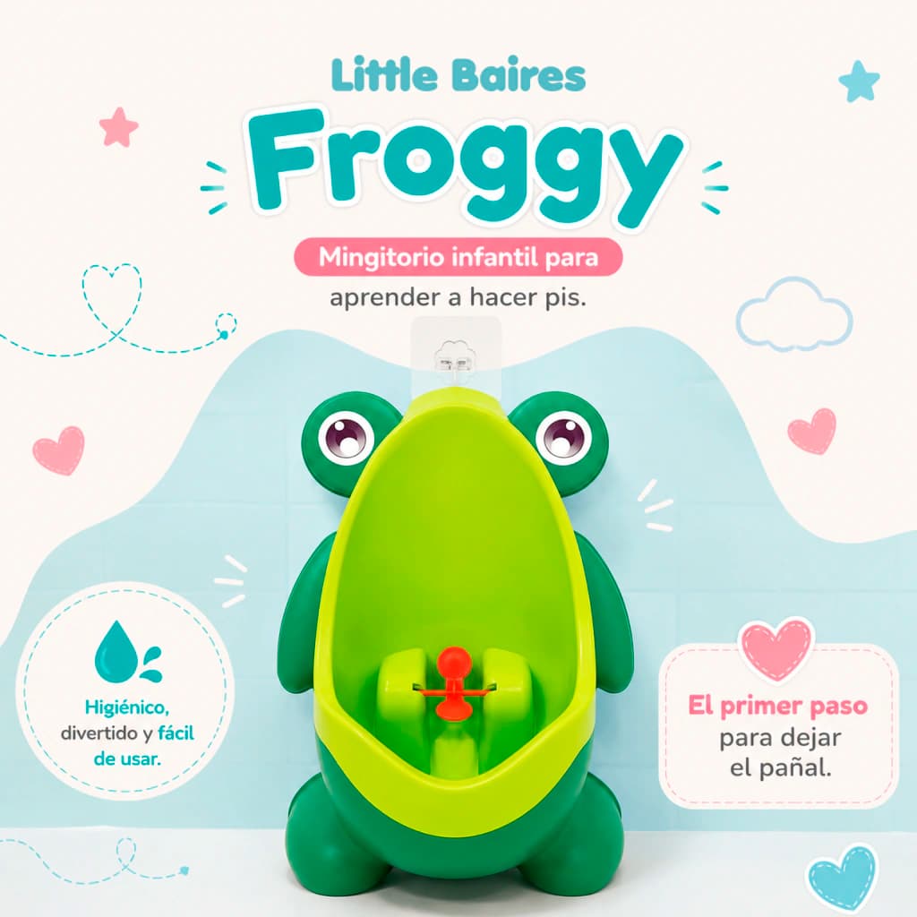 Mingitorio Infantil Ranita con Molinito y Ventosas | Orinal — Azul