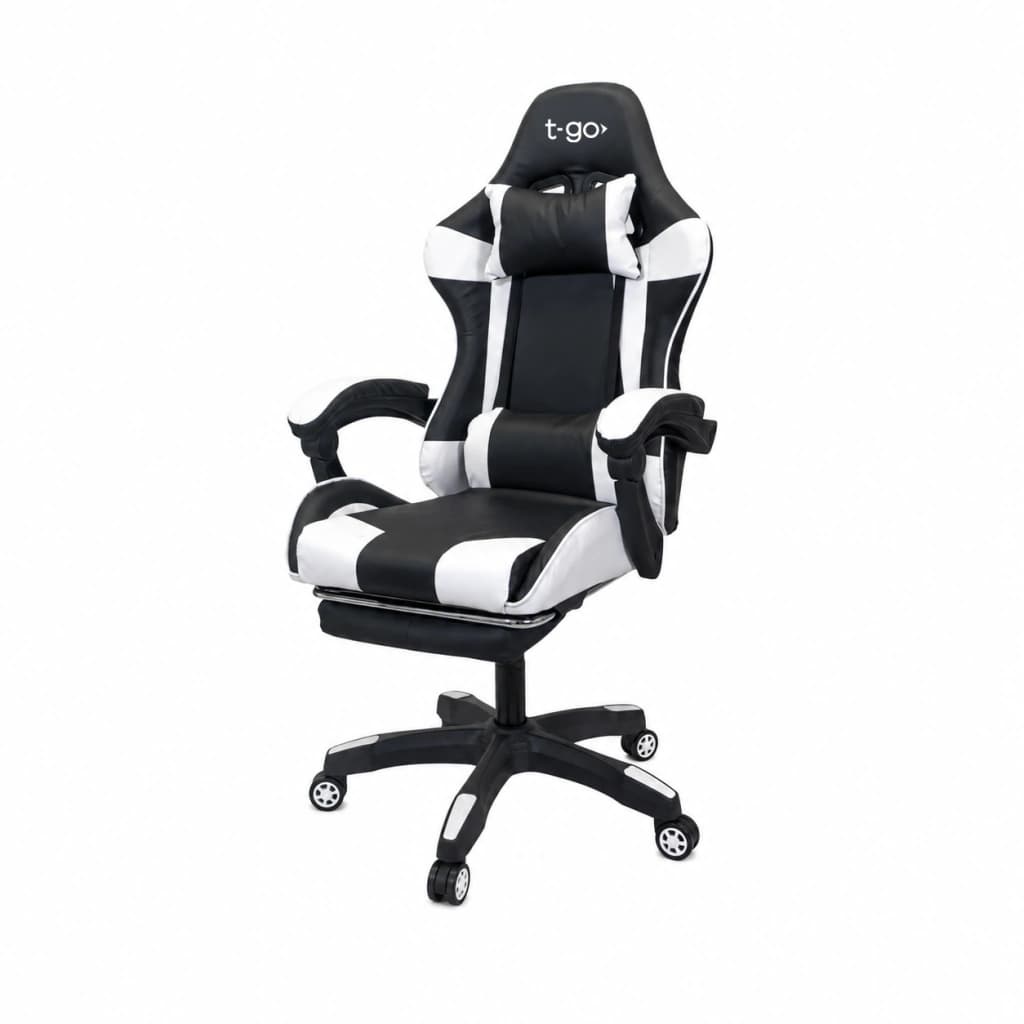 Silla Gamer Ergonómica | Escritorio — Rosa / Blanco / Cuero sintético