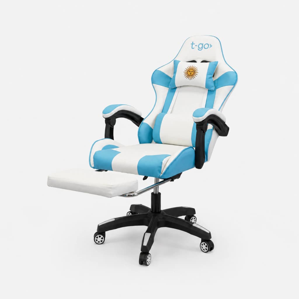 Silla Gamer Ergonómica | Escritorio — Argentina / Sol de mayo / Cuero sintético