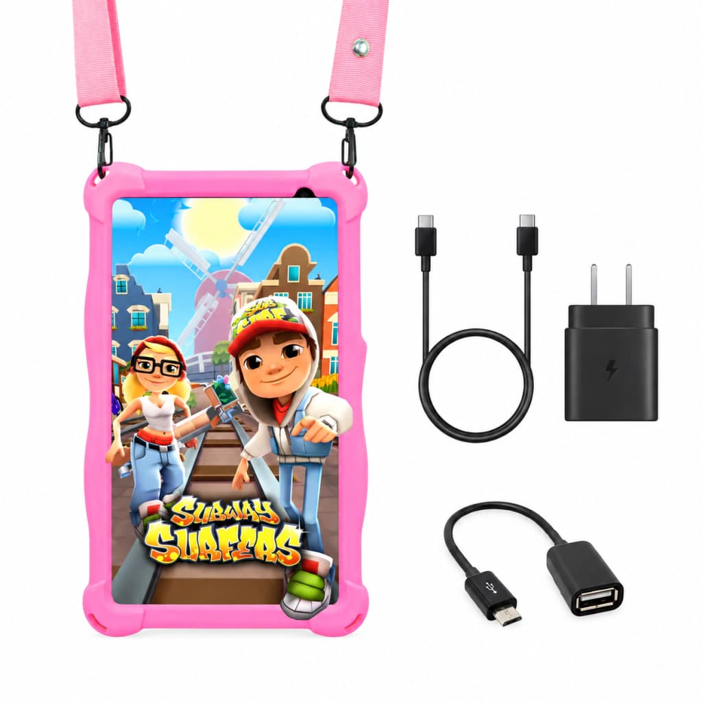 Tablet T-GO Kids 7" Android 14 con Realidad Aumentada y Control Parental | OUTLET — Rosa