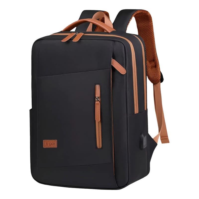 Mochila Ejecutiva EB105 | Porta Notebook 15.6'' | Puerto USB | T-GO — Negro