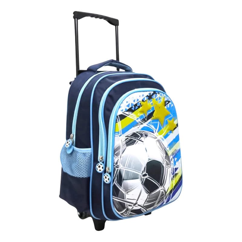 Mochila Escolar con Carrito Trendy | Diseño 3D, Ruedas de Silicona y Porta Notebook 14"
