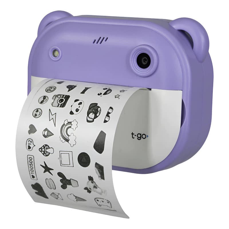 Cámara Digital T-go Infantil Wc047 + Rollo Impresora 12 Mpx — Violeta