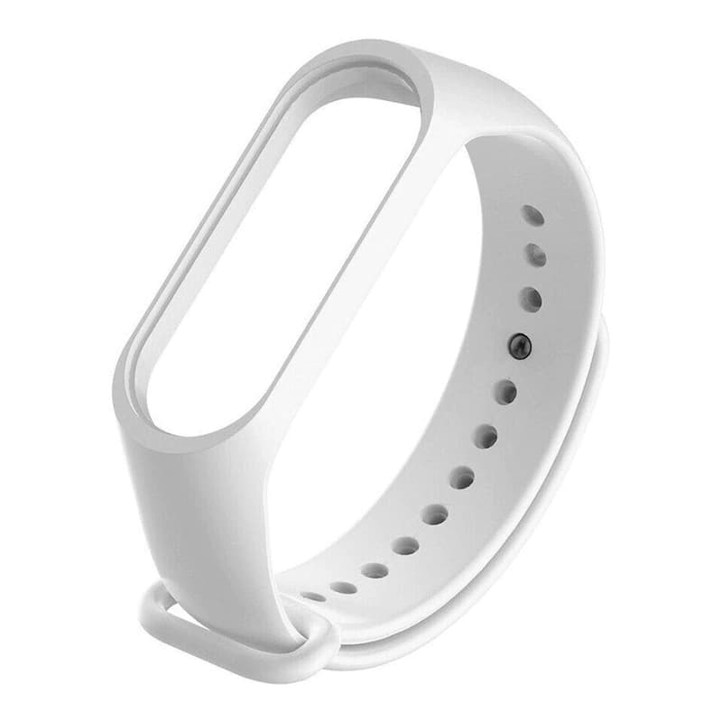 Correa de Silicona Mi Band 3 y 4 — Repuesto Flexible y Colorido — Blanco