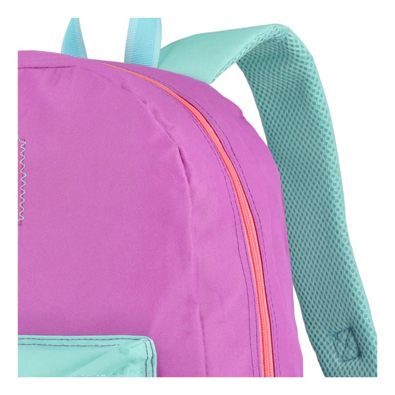 Mochila Escolar Bagcherry 18L con Cartuchera de Regalo | Tiras Air Mesh — Negro 440008 / Liso