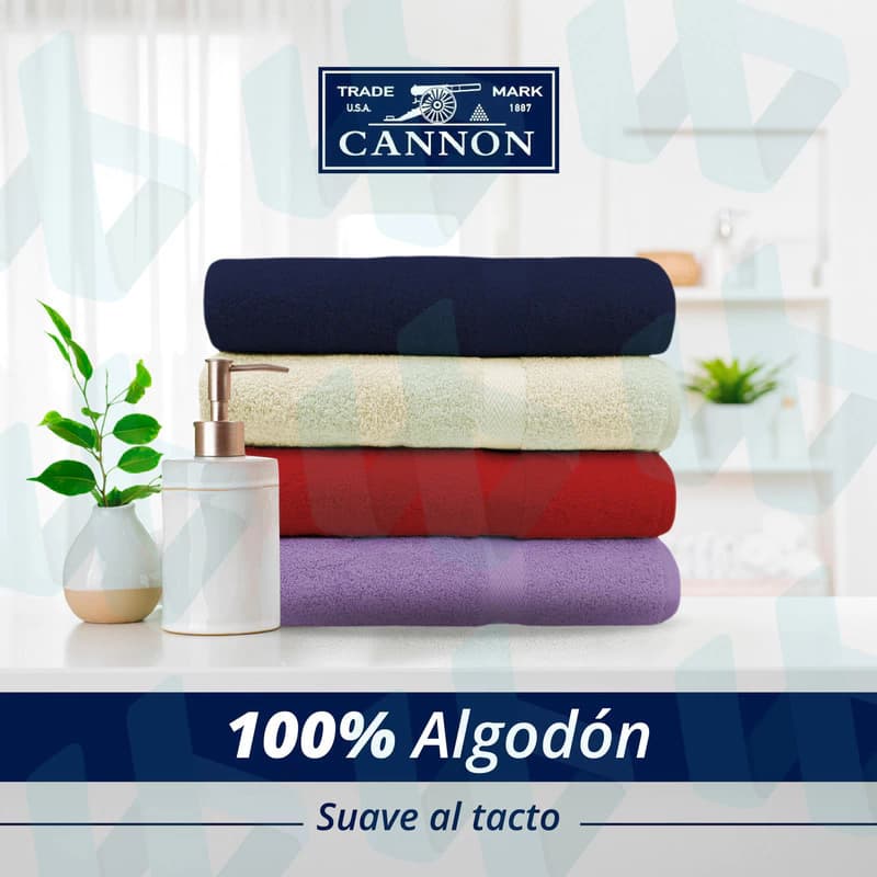 Alfombras de Baño Cannon Absorbency Set x2 90x46 cm Antideslizante — Crema / Lisa