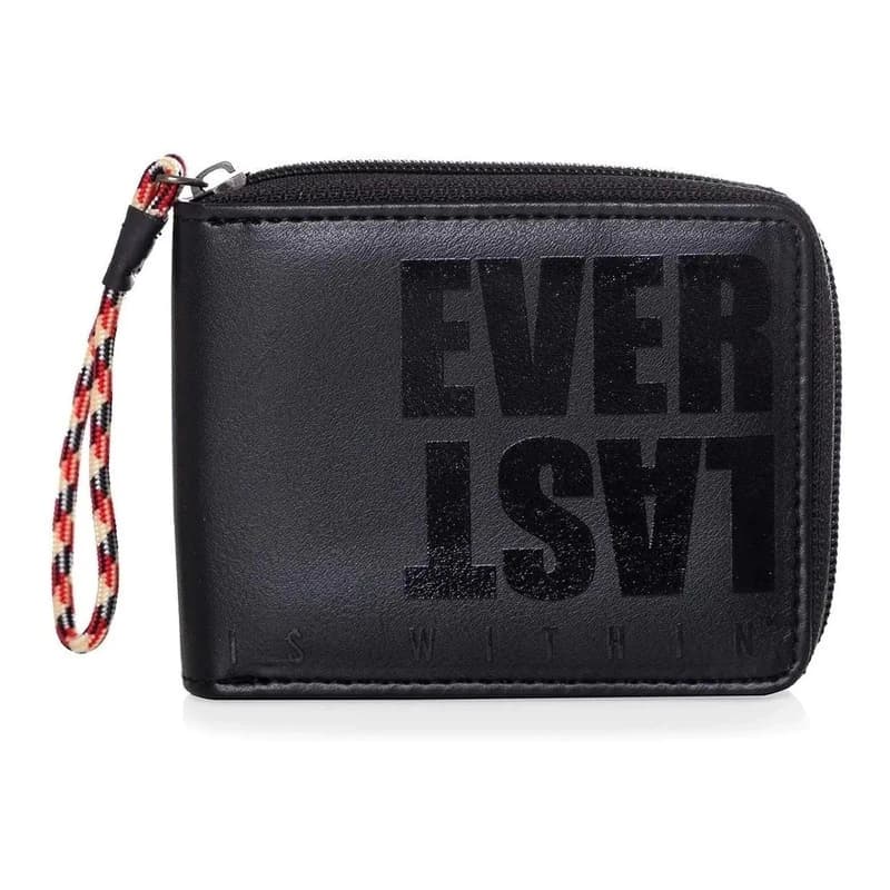 Billetera Everlast Cuero PU con Cierre | 6 Compartimentos para Tarjetas — Negro 26979