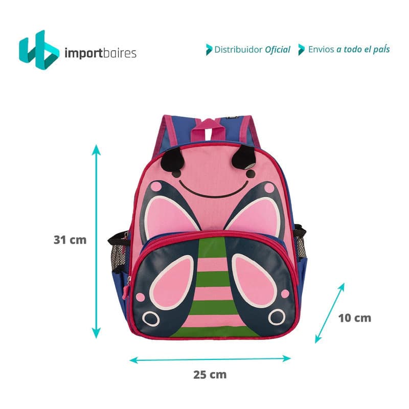 Mochilas Espalda Nena Para Jardin Escolar Niñas Liviana — Amarillo / Abeja