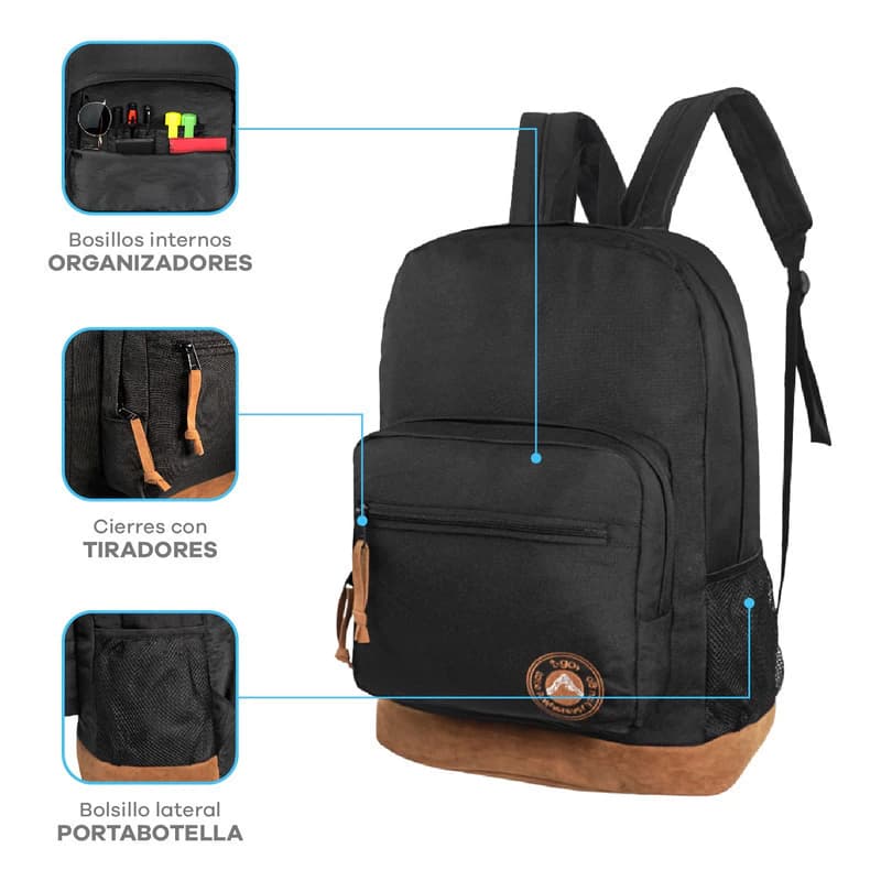 Mochila Portanotebook T-Go 20 L hasta 15,6" base gamuza urbana