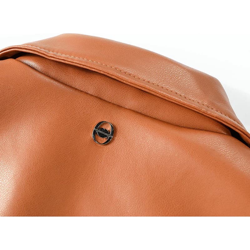 Campera Biker PU | Color Suela | Oreiro Love — Marrón claro / L