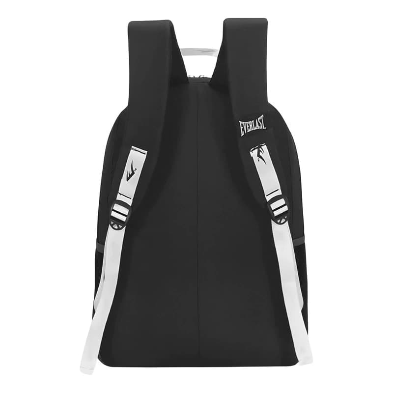 Mochila Everlast Urbana Escolar con Porta Notebook 15.6" — Tela Anti Desgarre — Negro 16271 / Liso