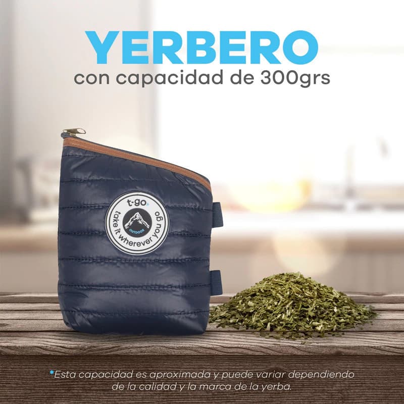Bolso Matero Mochila Morral Ajustable Porta Termo Mate — Negro