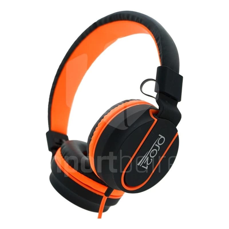 Auriculares Infantiles con Micrófono PRO21 — Para Tablet, Celular y PC — Negro con Naranja