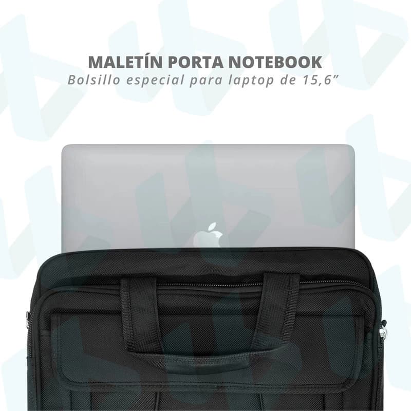 Bolso Morral Porta Notebook Laptop Maletín 15.6 Con Correa