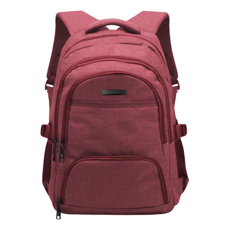 Mochila Urbana Porta Notebook 15, Pulgadas Reforzada Premium — Bordó / Lisa