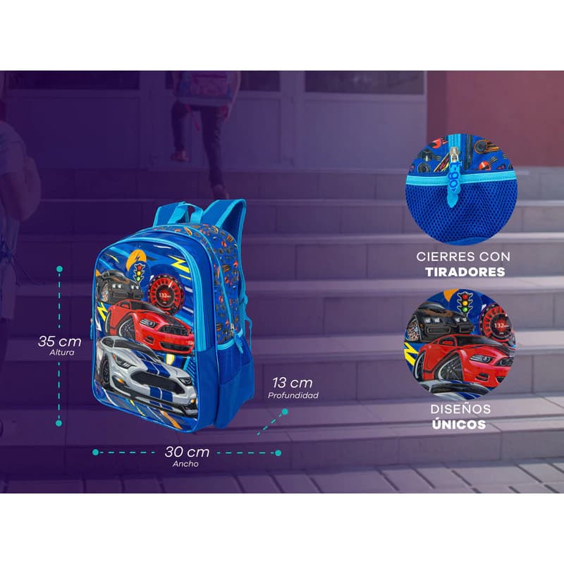 Mochilas Para Jardin Preescolar Nene Varon Espaciosa Calidad