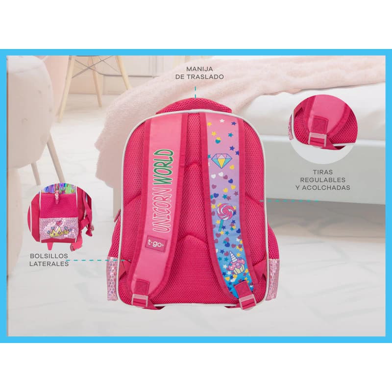 Mochila Escolar Unicornio | T-go