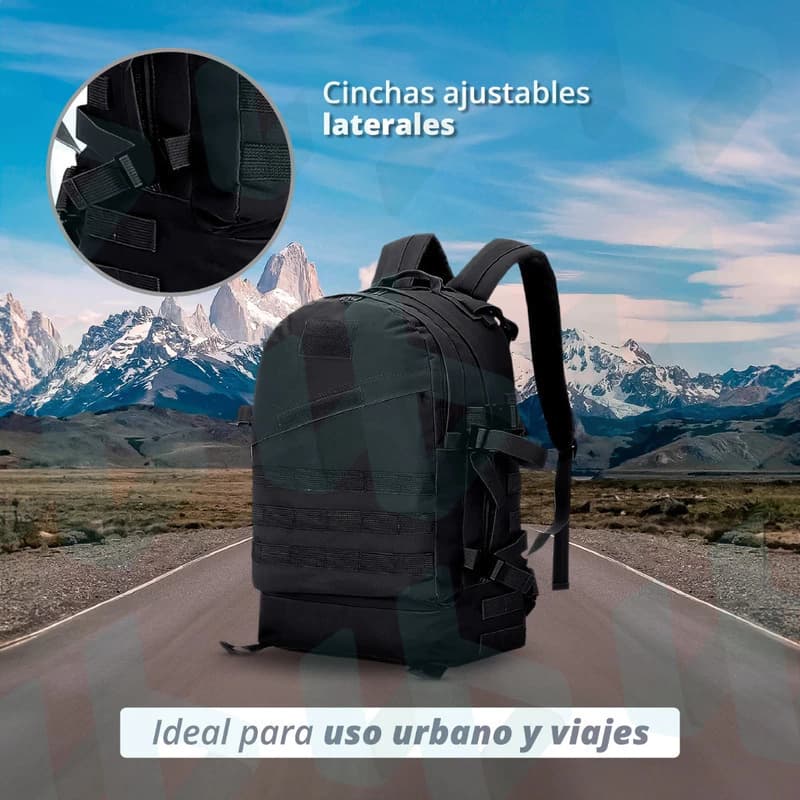 Mochila Táctica Forest 30L Sistema MOLLE – Trekking y Camping — Marrón claro 14862