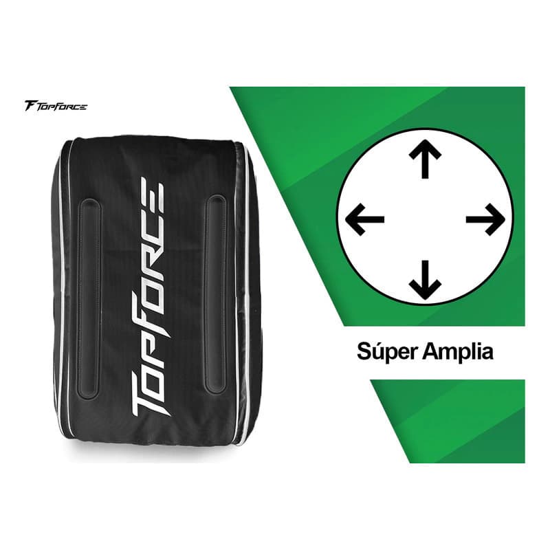 Mochila Paletero Top Force Portapelotas 4 Bolsillos Gris | 59 cm