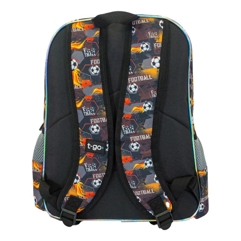 Kit Escolar T-Go Fútbol 3 piezas: Mochila 16" + Lunchera Térmica + Cartuchera