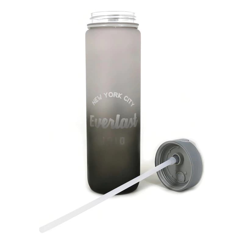 Botella Deportiva Everlast 1 Litro Antigoteo Libre de BPA - Negro/Gris